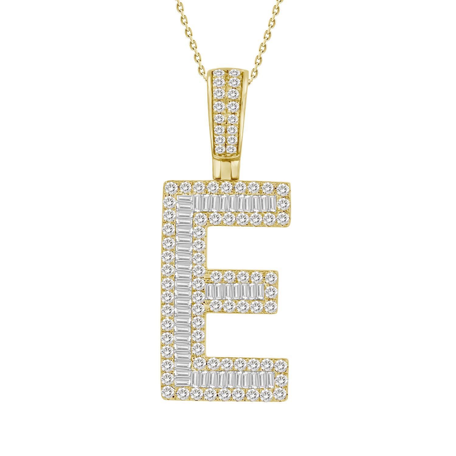 MEN'S PENDANT 1 1/2 CT ROUND/BAGUETTE 